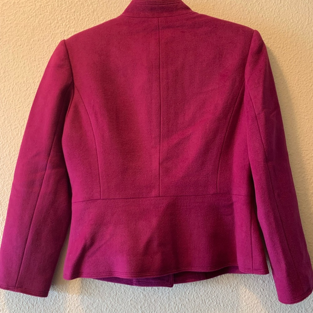 NWOT- Chadwick’s cranberry blazer. Size 4. - Picture 2 of 3
